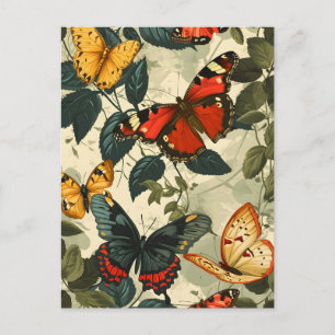 Kaleidoscope à papillon : Carte postale Vintage