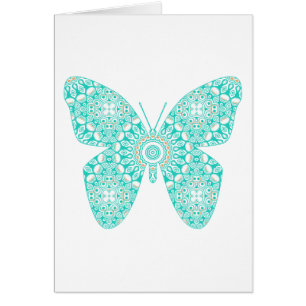 Kaleidoscope à papillon Mandala en Aqua Turquoise