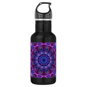 Kaleidoscope Apophysis Mandala Hearts Edelstahlflasche
