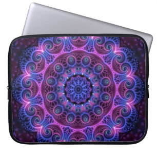 Kaleidoscope Apophysis Mandala Hearts Laptopschutzhülle