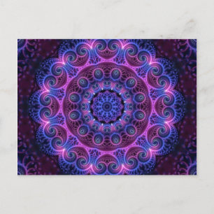Kaleidoscope Apophysis Mandala Hearts Postkarte