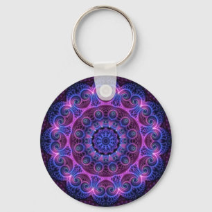 Kaleidoscope Apophysis Mandala Hearts Schlüsselanhänger