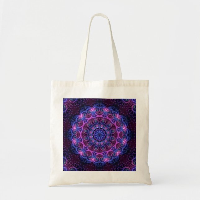 Kaleidoscope Apophysis Mandala Hearts Tragetasche (Vorne)