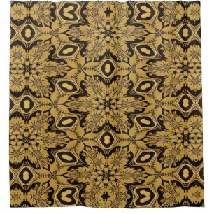 Kaleidoscope Brown et or 2593 rideau de douche