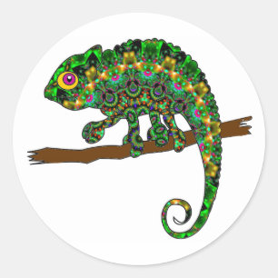 Kaleidoscope Chameleon Stickers