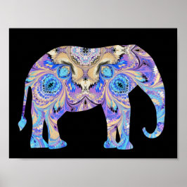 Kaleidoscope Circus Elephant Imprimer Poster