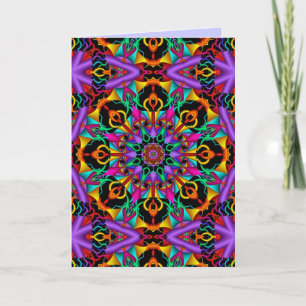 Kaleidoscope coloré texte personnalisé Carte mère 