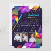 Kaleidoscope de couleurs Photo Invitation