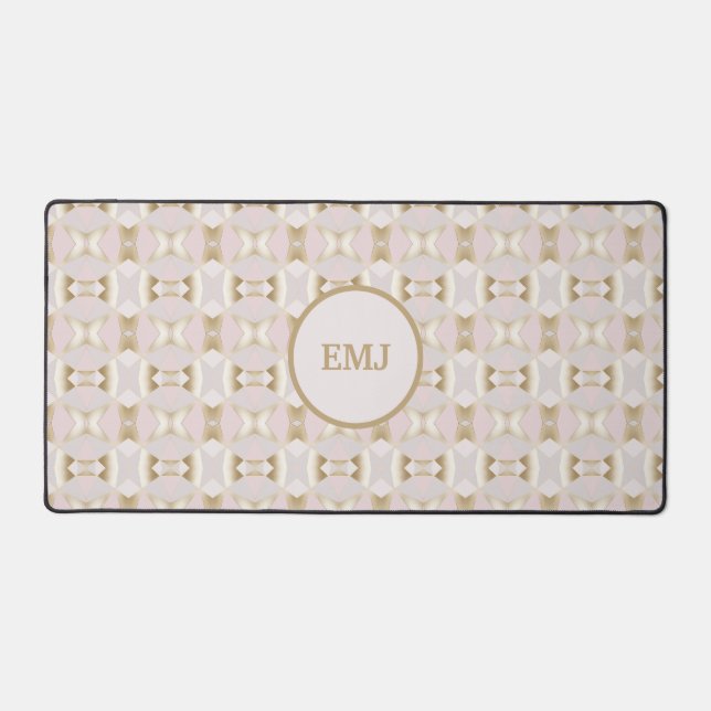 Kaleidoscope d'or rose Glam moderne géométrique (Recto)