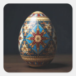 Kaleidoscope Easter Egg Quadratischer Aufkleber
