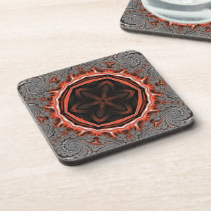 Kaleidoscope Flames Dessous de verre en plastique