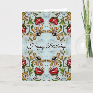 Kaleidoscope floral - Carte d'anniversaire