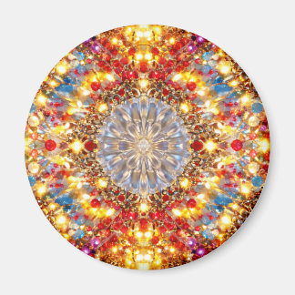 Kaléidoscope Mandala Doré – Aimant Étincelant