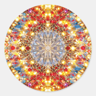 Kaléidoscope Mandala Doré – Autocollant Brillants