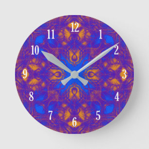 Kaleidoscope pattern runde wanduhr