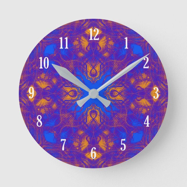 Kaleidoscope pattern runde wanduhr (Vorderseite)