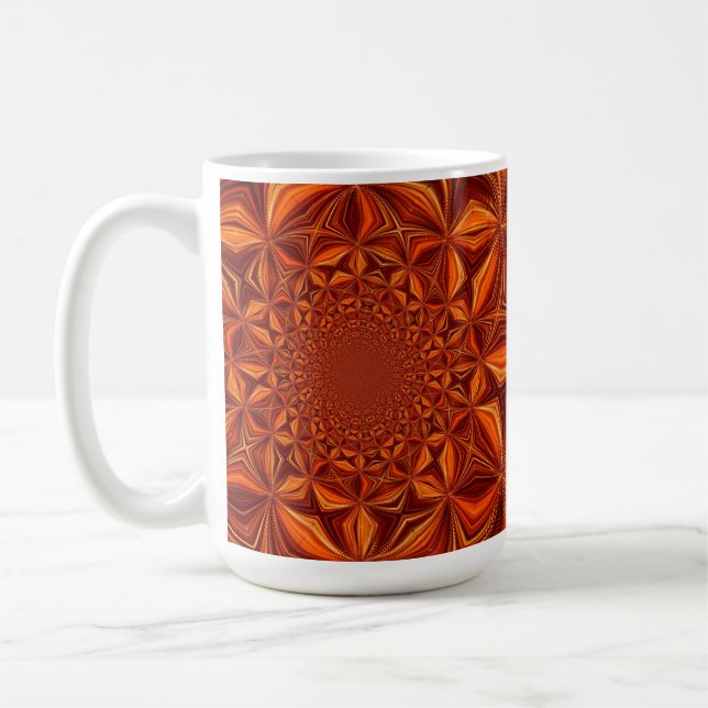 Kaleidoscope Red Digital Art Pattern-67546 Kaffeetasse (Links)