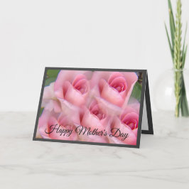 Kaleidoscope rose Gris Carte de fête des mères