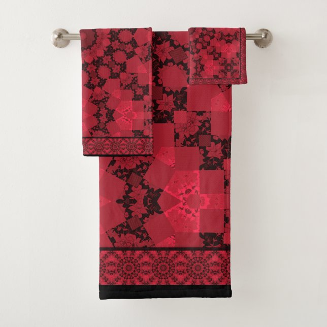 Kaléidoscope rouge noir, mandala (En situation)