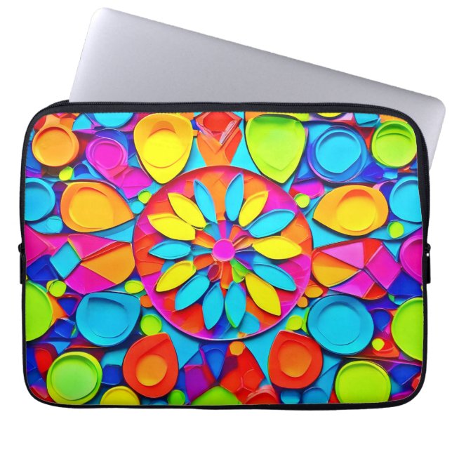 Kaleidoscope Symphony Artwork Laptopschutzhülle (Vorderseite)