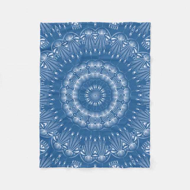 Kaleidoscopic mosaic abstract ornamental na fleecedecke (Vorderseite)