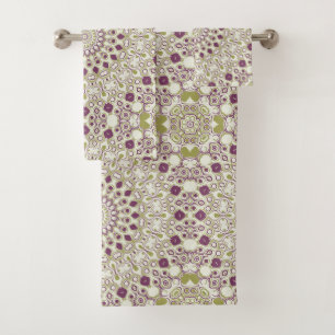 Kaleidoscopie violette et verte Conception Mandala