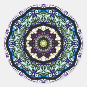 Kaleidoskop 2 runder aufkleber