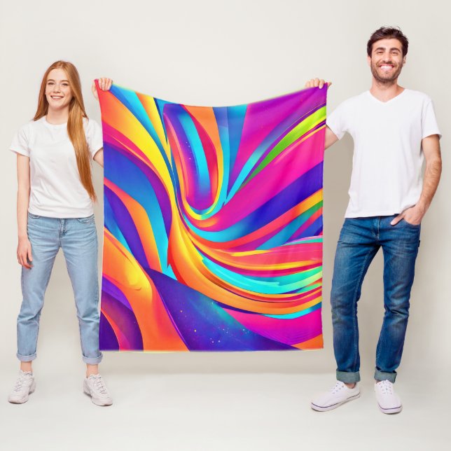 Kaleidoskop Abstrakt Burst Fleecedecke (Beispiel)