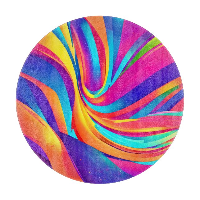 Kaleidoskop Abstrakt Burst Schneidebrett (Vorderseite)