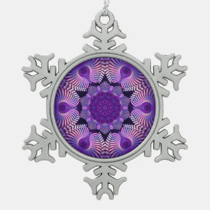 Kaleidoskop Apophysis Blume I Schneeflocken Zinn-Ornament