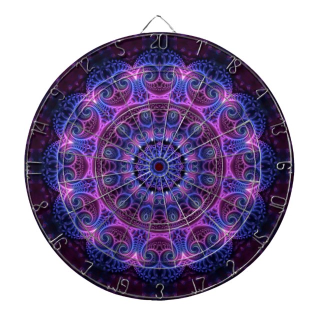 Kaleidoskop Apophysis Mandala Hearts Dartscheibe (vorne)
