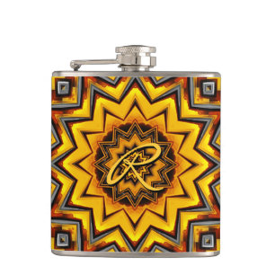 Kaleidoskop Art 15 Wrapped Flask Flachmann