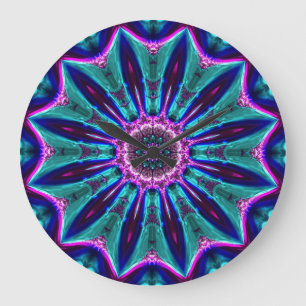Kaleidoskop Art 1 Wanduhren und Zahlenoptionen