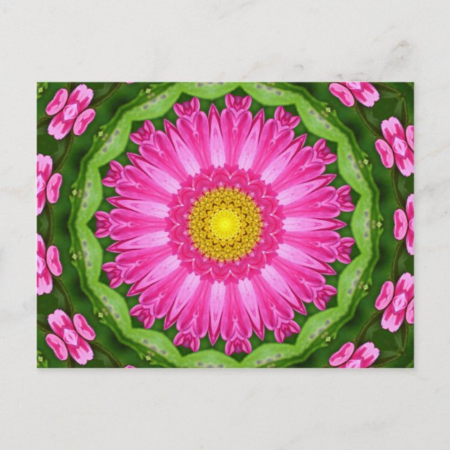 Kaleidoskop Aster Postkarte (Vorderseite)