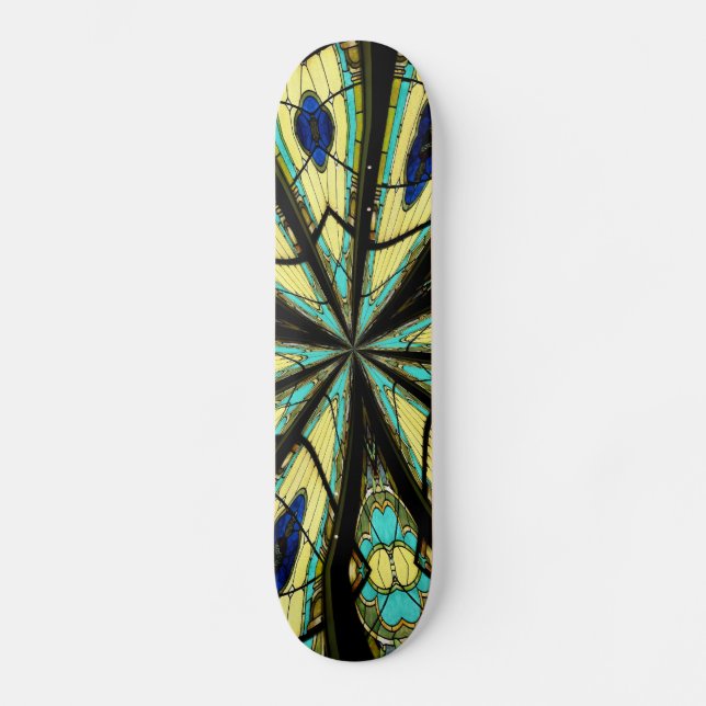 Kaleidoskop aus festem Glas 23 Skateboard (Vorderseite)