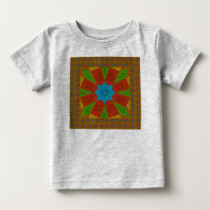 Kaleidoskop Blühen eine lebendige afrikanische Dru Baby T-shirt