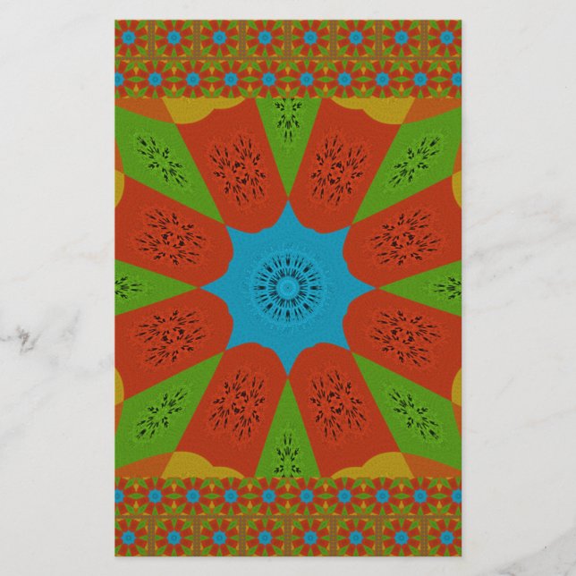 Kaleidoskop Blühen eine lebendige afrikanische Dru Briefpapier (Vorderseite)