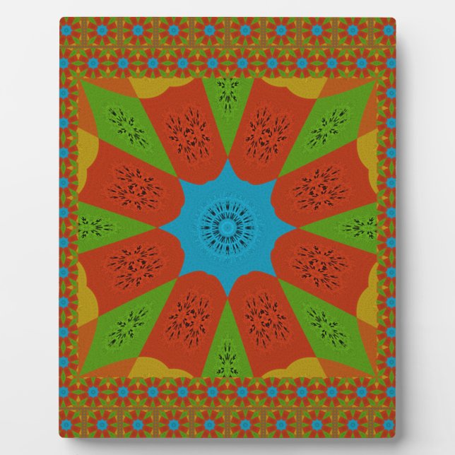 Kaleidoskop Blühen eine lebendige afrikanische Dru Fotoplatte (Vorderseite)