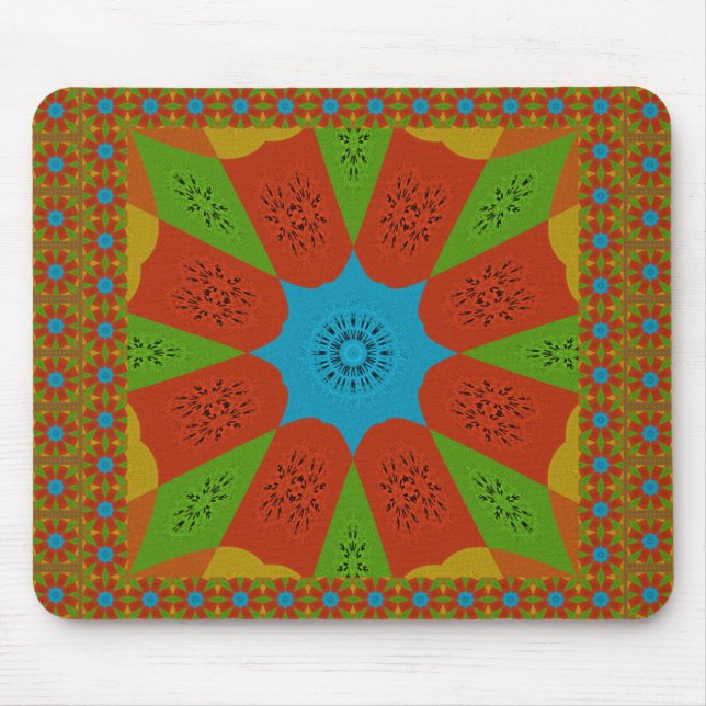 Kaleidoskop Blühen eine lebendige afrikanische Dru Mousepad (Vorne)