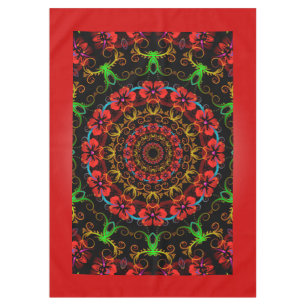 Kaleidoskop Blume Hibiskus I + Ihre Idee Tischdecke