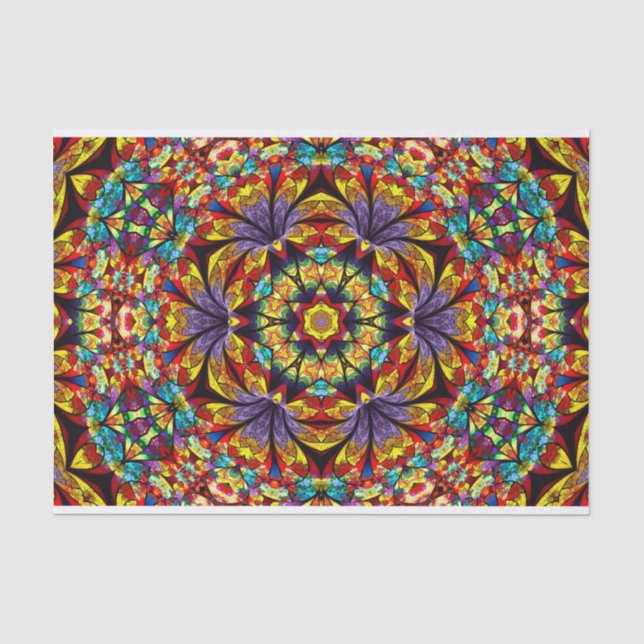 Kaleidoskop-Blume Seidenpapier (Vorderseite)