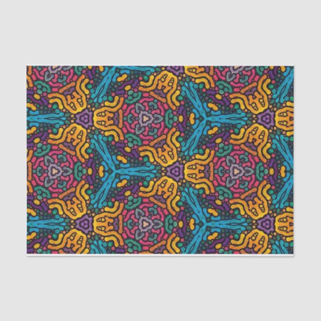 Kaleidoskop-Blume Seidenpapier (Vorderseite)