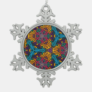 Kaleidoskop-Blumen-Zinn-Ornament Schneeflocken Zinn-Ornament