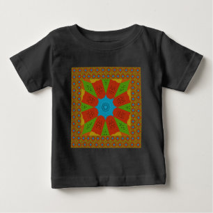 Kaleidoskop-Blüte Eine lebendige afrikanische Druc Baby T-shirt