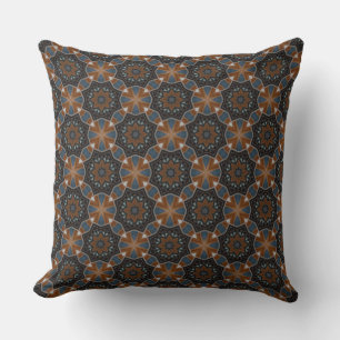 Kaleidoskop Brauner Stern Muster klein diag Kissen