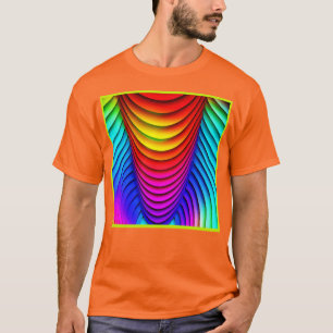 Kaleidoskop des 3D-Musters von Farben T-Shirt