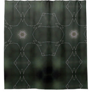 Kaleidoskop des Schwarzen Hintergrundes der Dew St Duschvorhang