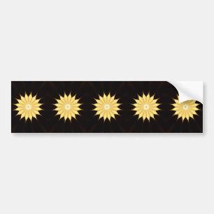 Kaleidoskop Design Bright Yellow Star Autoaufkleber