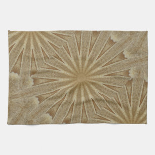 Kaleidoskop Design Light Brown Rustikal Geschirrtuch
