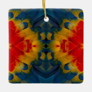 Kaleidoskop-Design mit Scharlachara Keramikornament